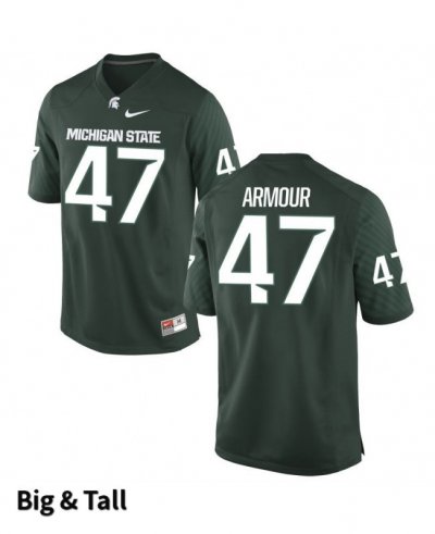 Men's Ryan Armour Michigan State Spartans #47 Nike NCAA Green Big & Tall Authentic College Stitched Football Jersey BE50I75YM